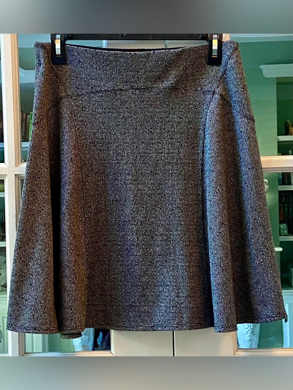 Max Studio Black and White Flare Mini Skirt Size Medium